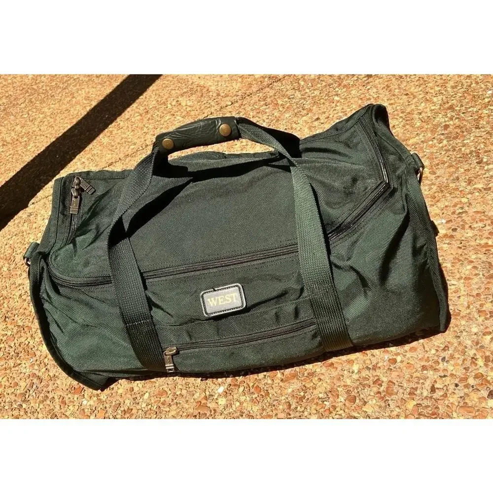 TUMI West Green Ballistic Nylon Large Duffel Travel Gym Weekender Carry On Bag